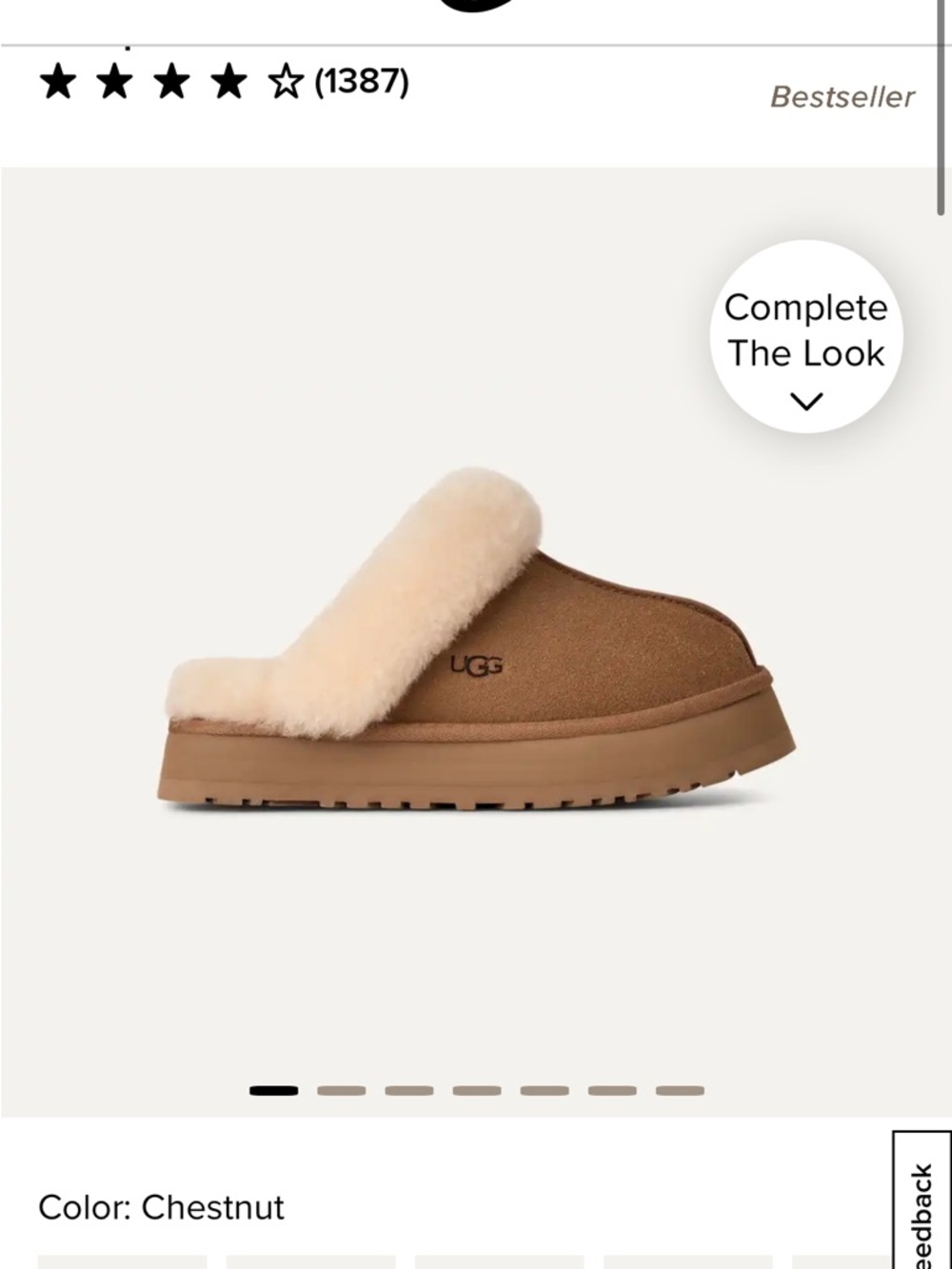 UGG Women's Disquette slipper size 7